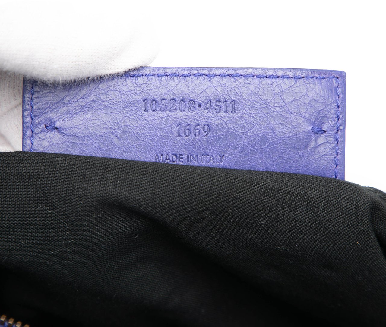 Balenciaga Lambskin Motocross Classic First Satchel Paars