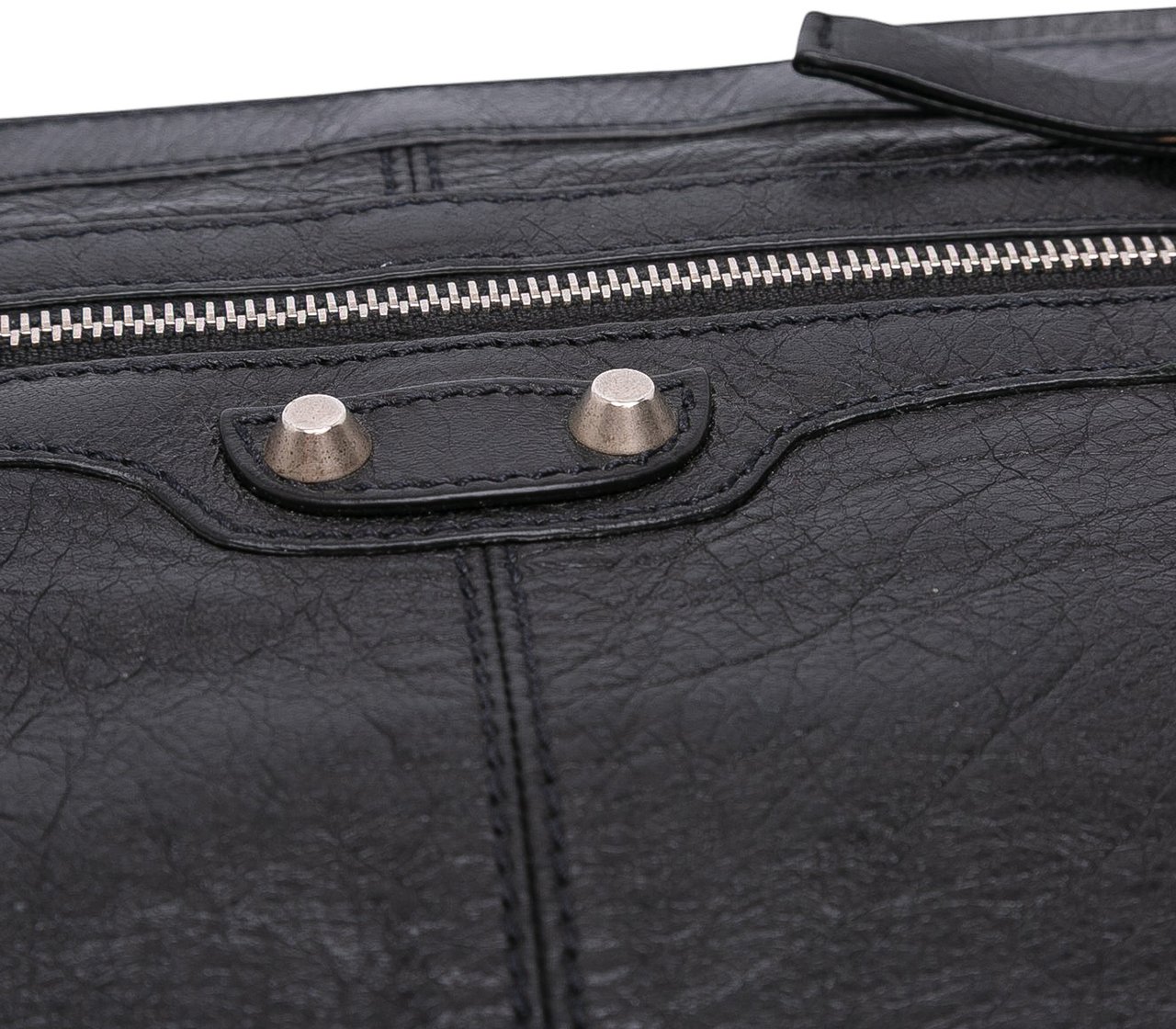 Balenciaga Lambskin Motocross Classic Clip L Clutch Zwart
