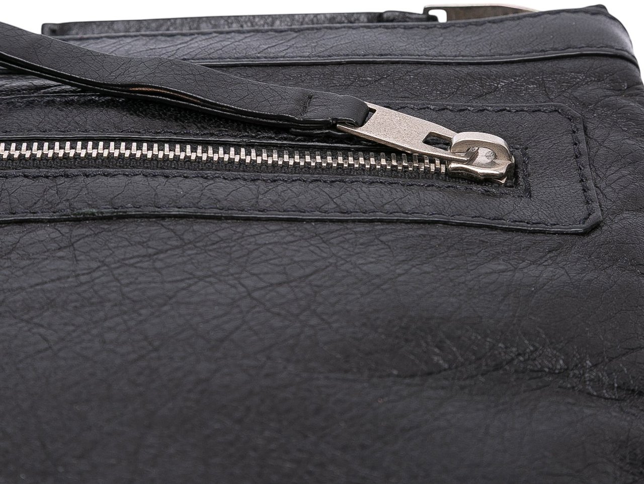 Balenciaga Lambskin Motocross Classic Clip L Clutch Zwart