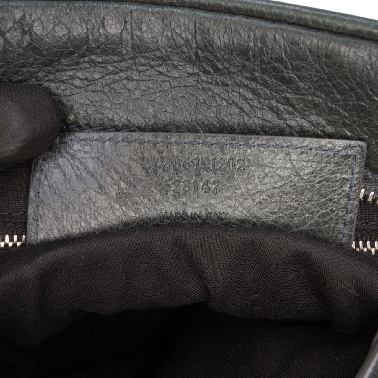 Balenciaga Lambskin Motocross Classic Reporter Crossbody Groen