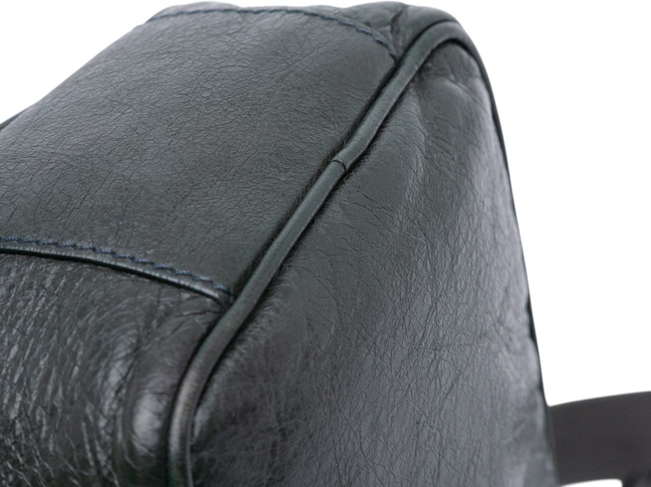 Balenciaga Lambskin Motocross Classic Reporter Crossbody Groen