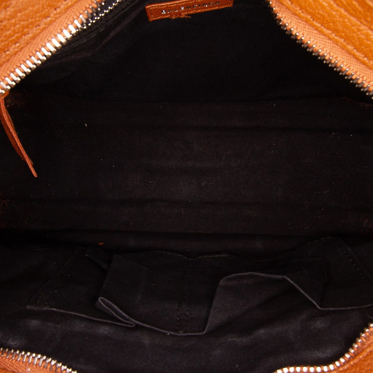 Balenciaga Small Chevre Motocross Classic Metallic Edge City Satchel Bruin