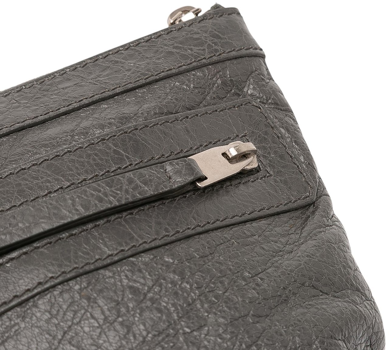 Balenciaga Lambskin Motocross Classic Clip L Clutch Zwart