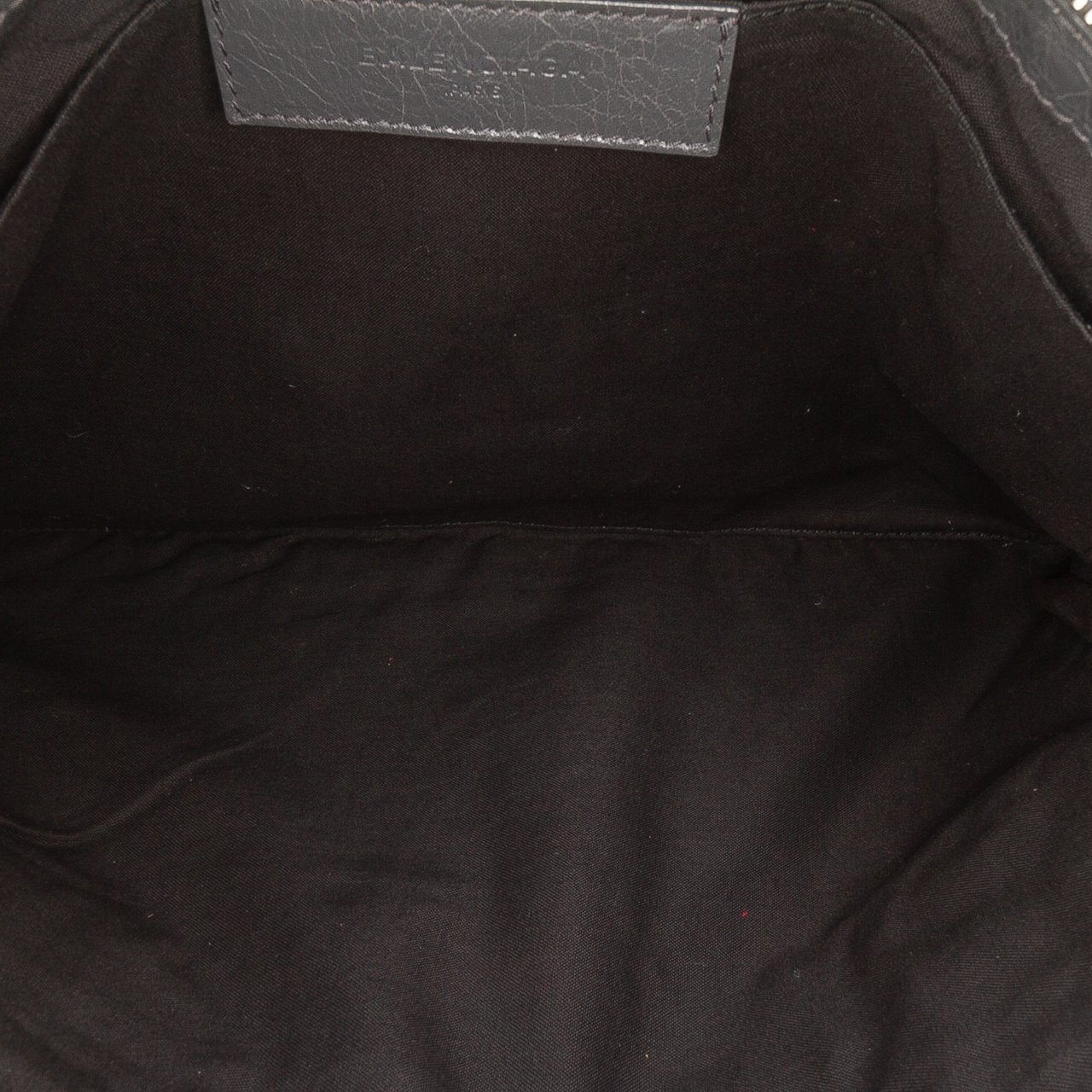 Balenciaga Lambskin Motocross Classic Clip L Clutch Zwart