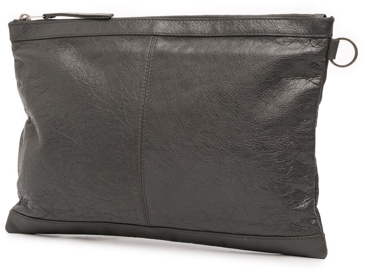 Balenciaga Lambskin Motocross Classic Clip L Clutch Zwart