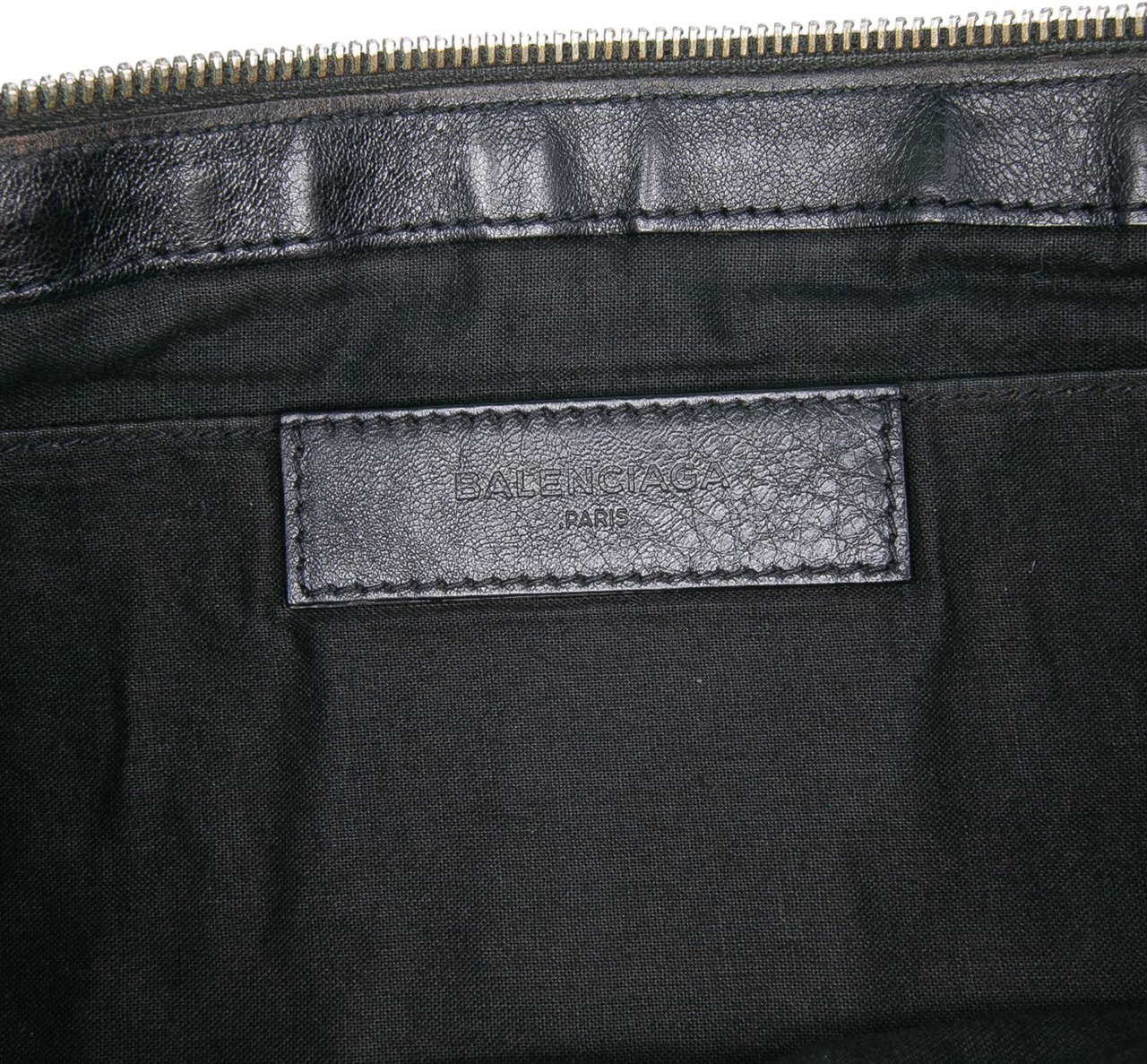 Balenciaga Lambskin Motocross Classic Clip L Clutch Zwart