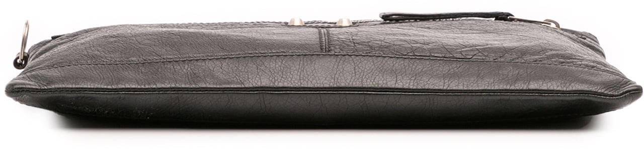 Balenciaga Lambskin Motocross Classic Clip L Clutch Zwart
