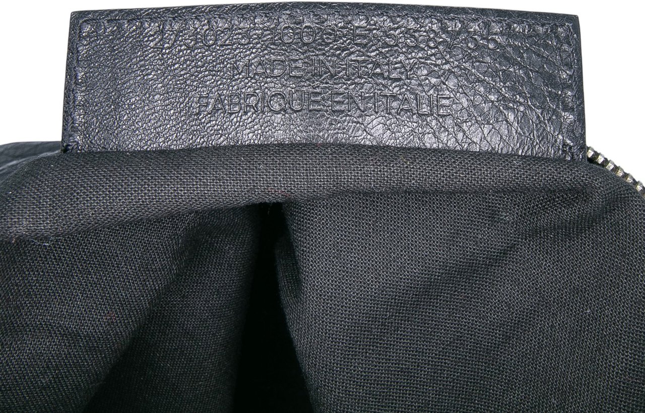 Balenciaga Lambskin Motocross Classic Clip L Clutch Zwart
