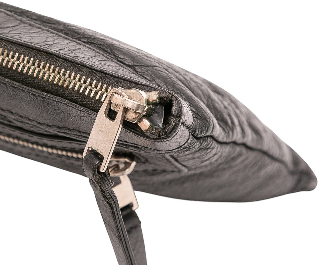 Balenciaga Lambskin Motocross Classic Clip L Clutch Zwart