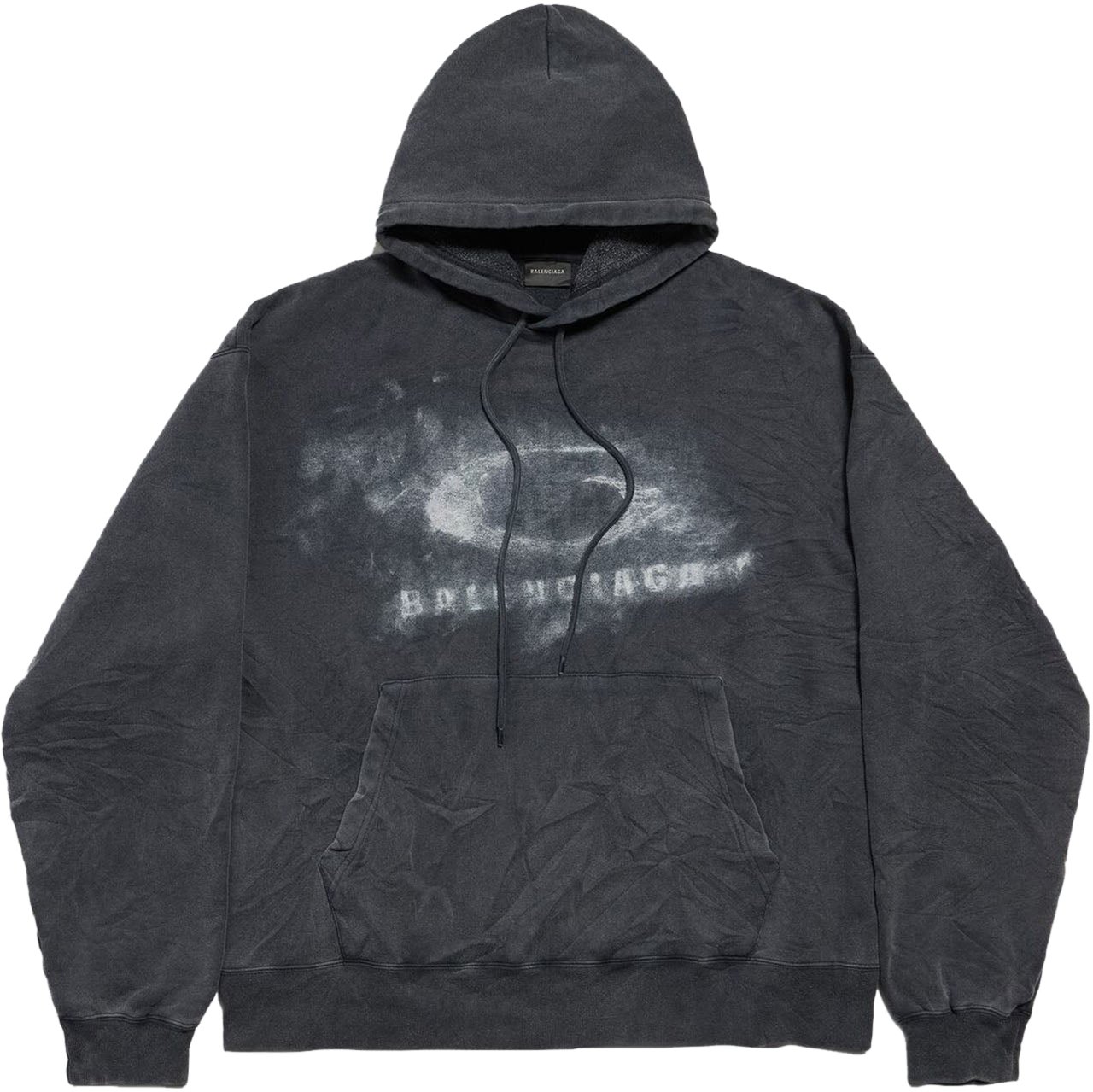 Balenciaga Oversized hoodie met gewassen Crayon Loop-logo Donkergrijs