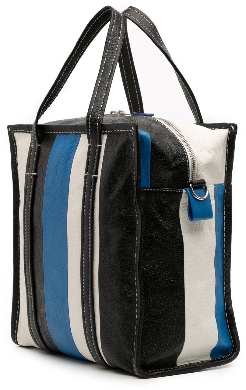Balenciaga S Lambskin Bazar Shopper Satchel Blauw