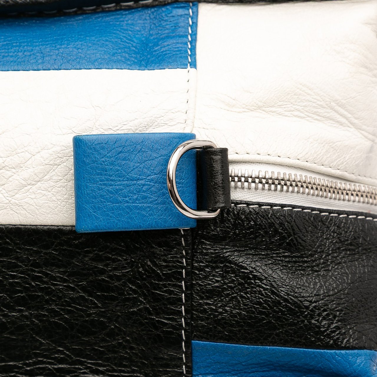 Balenciaga S Lambskin Bazar Shopper Satchel Blauw