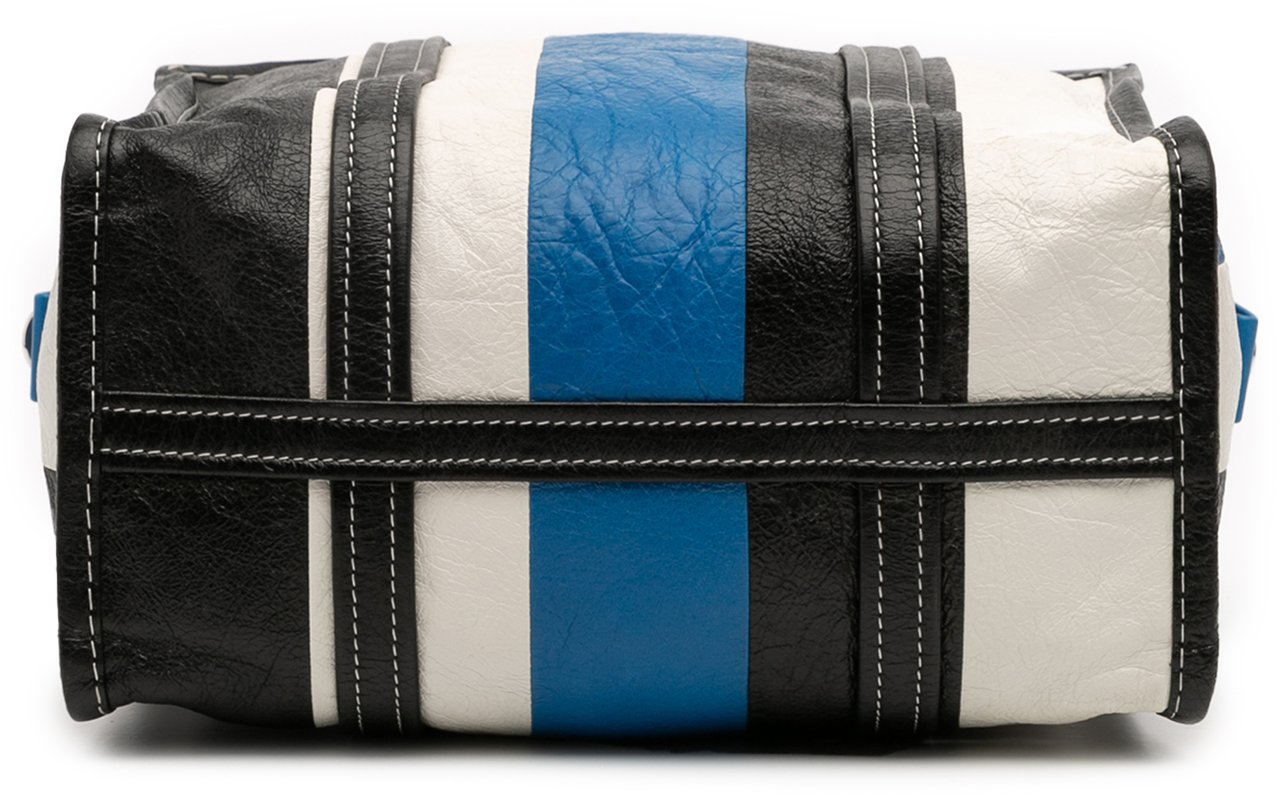 Balenciaga S Lambskin Bazar Shopper Satchel Blauw
