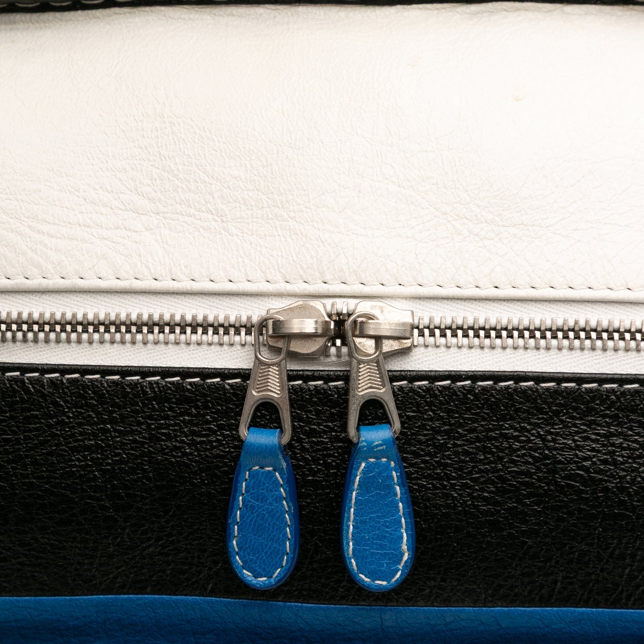 Balenciaga S Lambskin Bazar Shopper Satchel Blauw