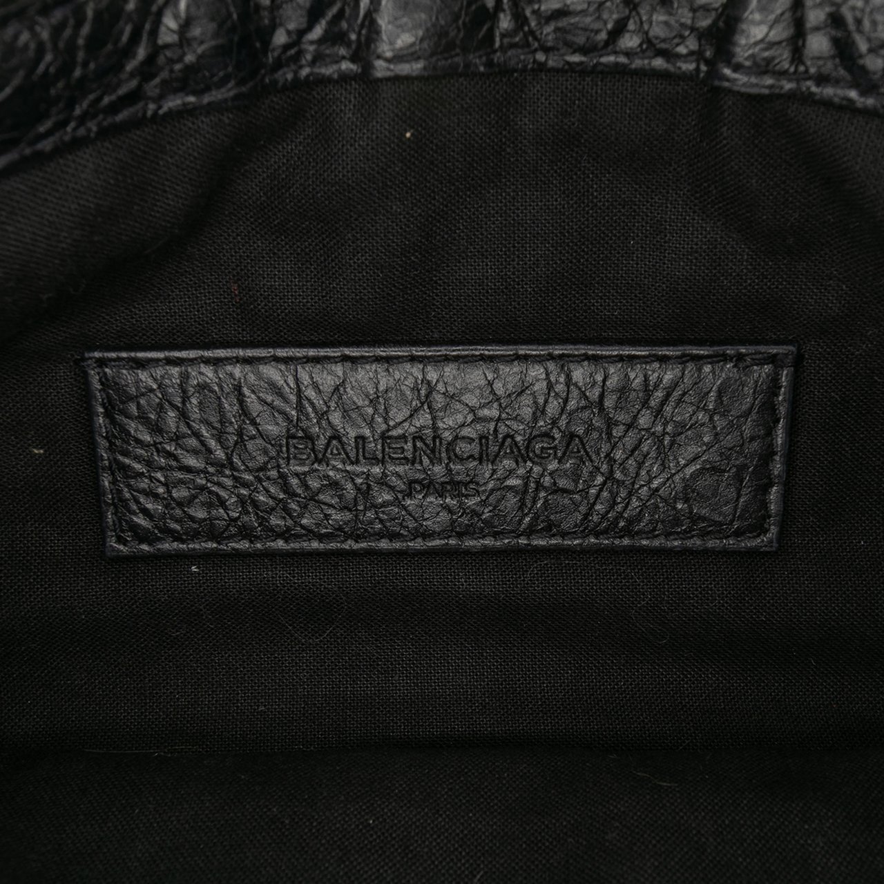 Balenciaga Lambskin Motocross Classic Clip S Clutch Zwart