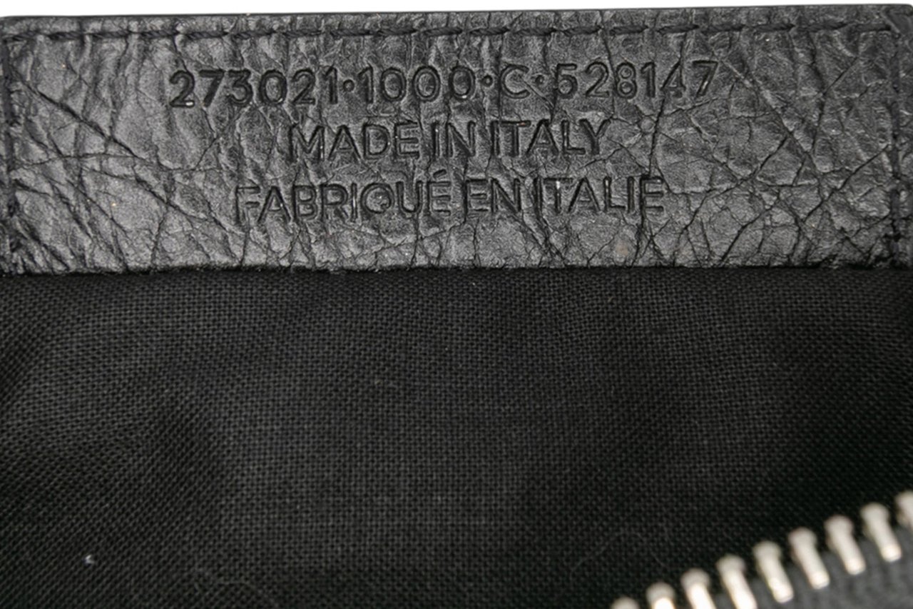 Balenciaga Lambskin Motocross Classic Clip S Clutch Zwart