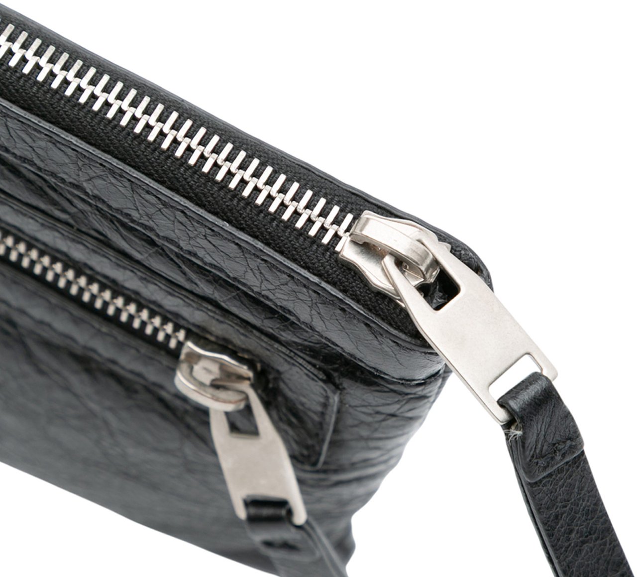 Balenciaga Lambskin Motocross Classic Clip S Clutch Zwart