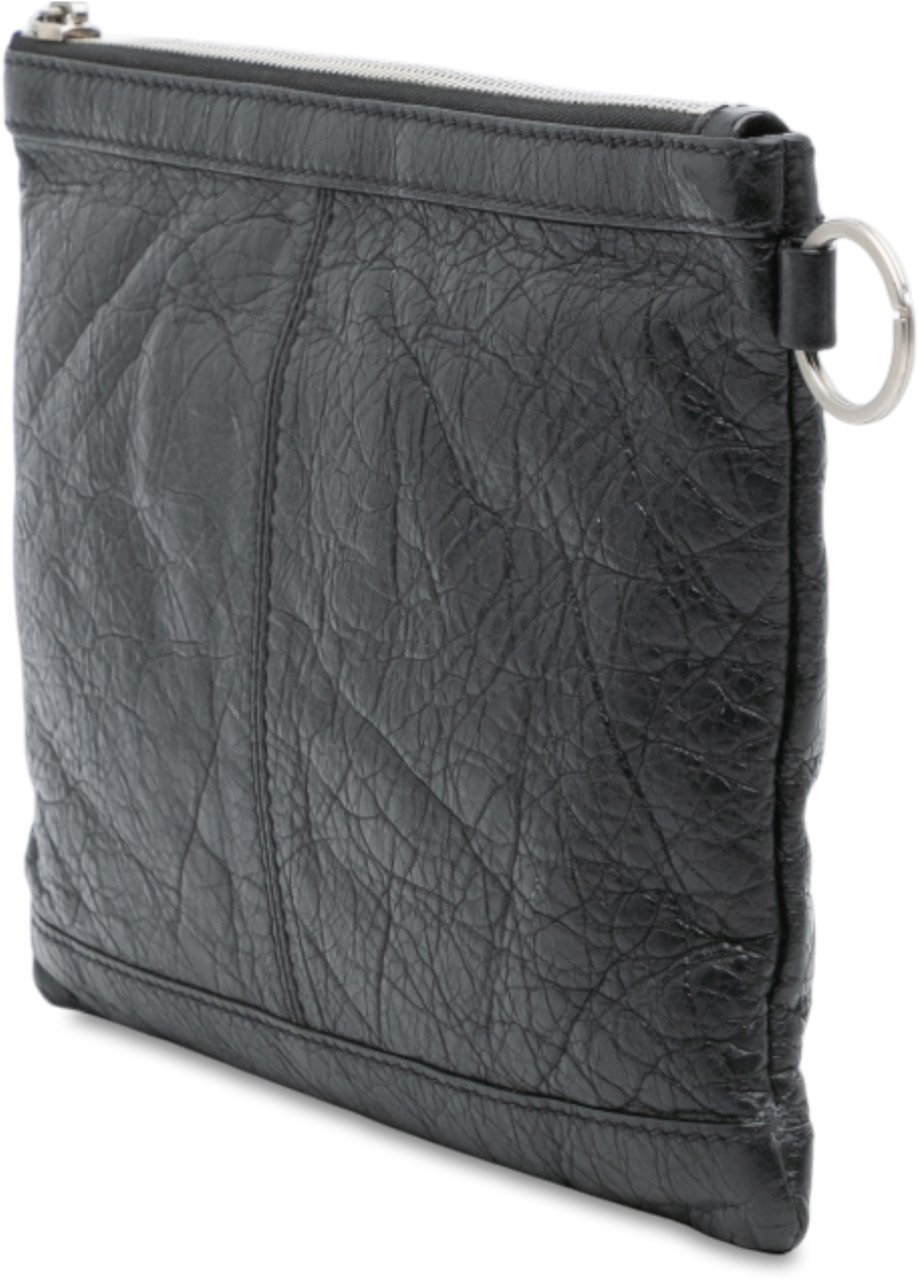 Balenciaga Lambskin Motocross Classic Clip S Clutch Zwart