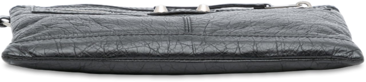 Balenciaga Lambskin Motocross Classic Clip S Clutch Zwart