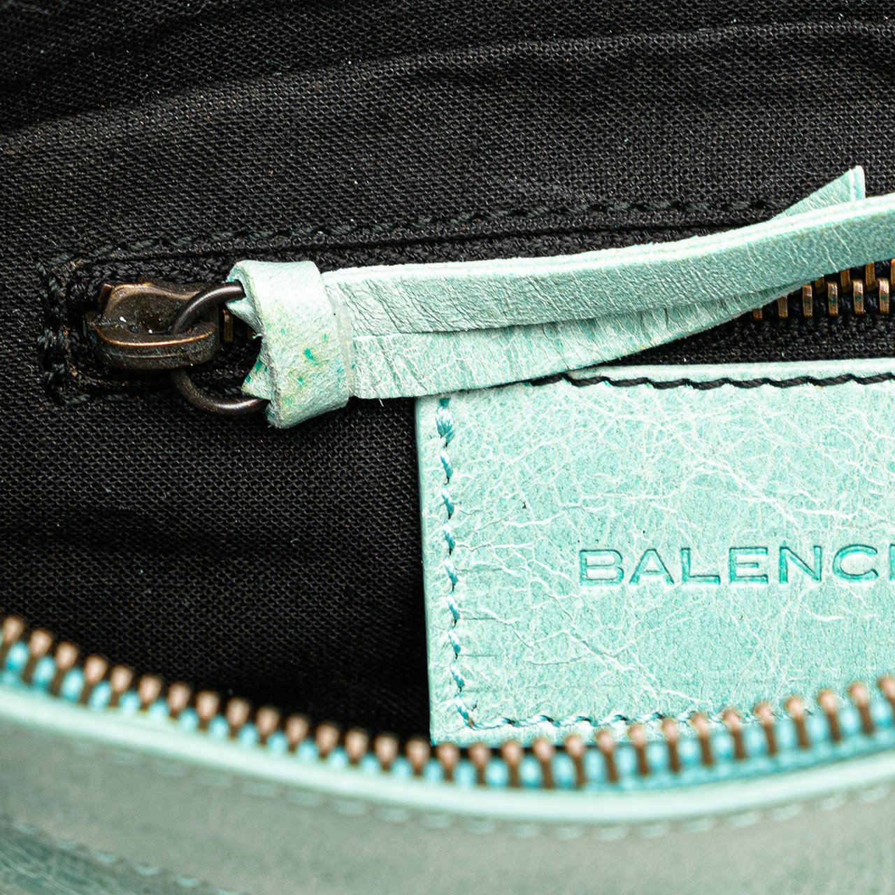 Balenciaga Lambskin Motocross Classic Hip Pochette Blauw