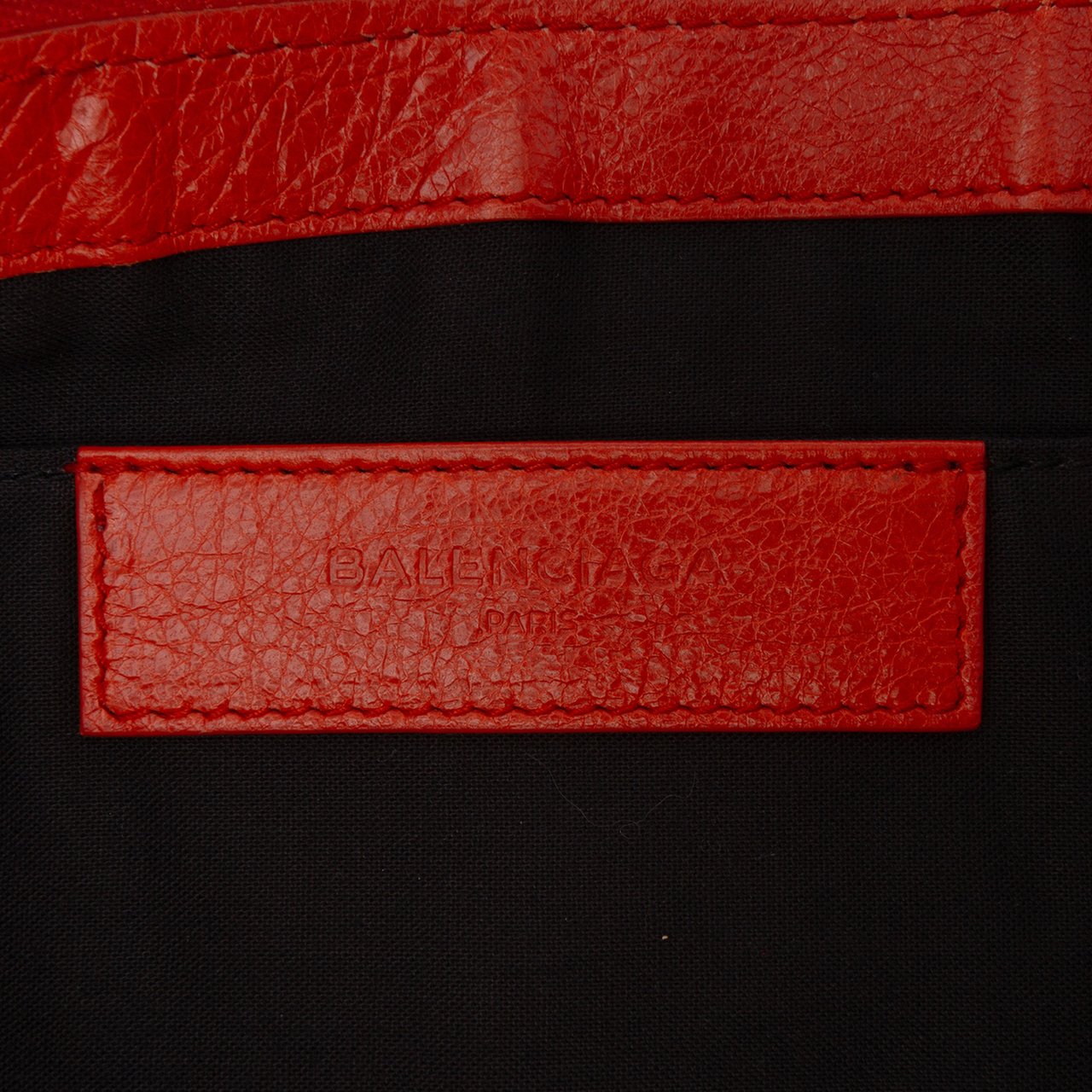 Balenciaga Lambskin Motocross Classic Clip L Clutch Oranje