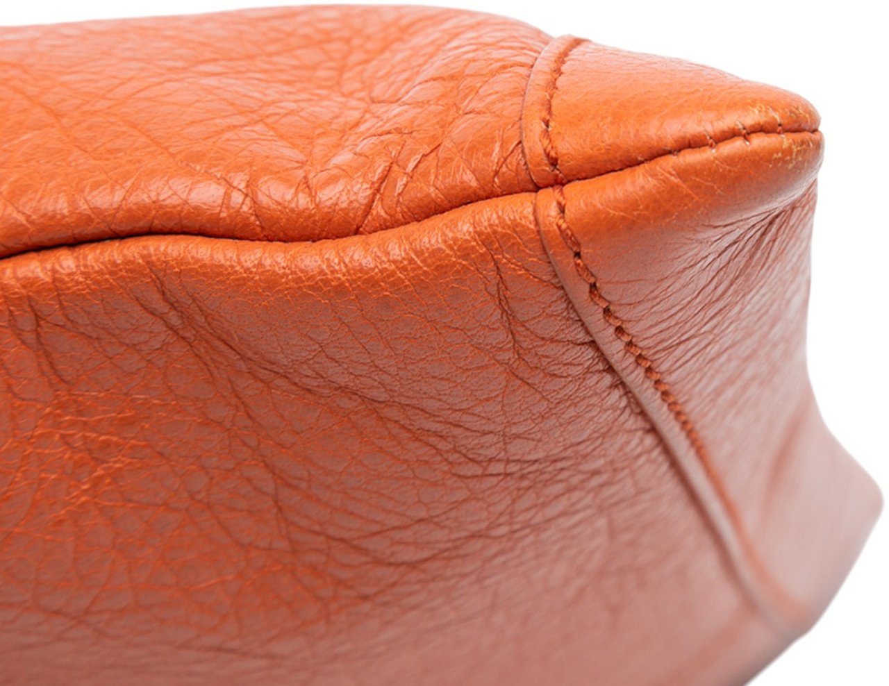 Balenciaga Lambskin Motocross Classic Clip L Clutch Oranje