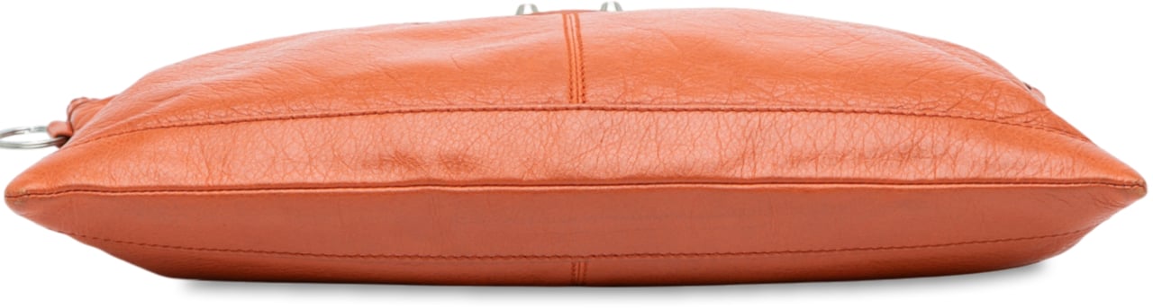 Balenciaga Lambskin Motocross Classic Clip L Clutch Oranje