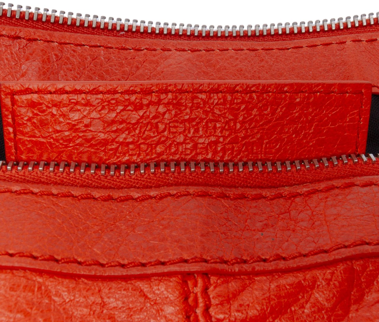 Balenciaga Lambskin Motocross Classic Clip L Clutch Oranje