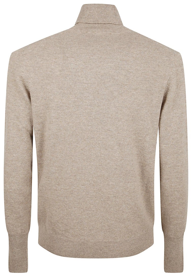 Ballantyne Soft Beige Wool Sweater With Fine Knit Texture Neutraal