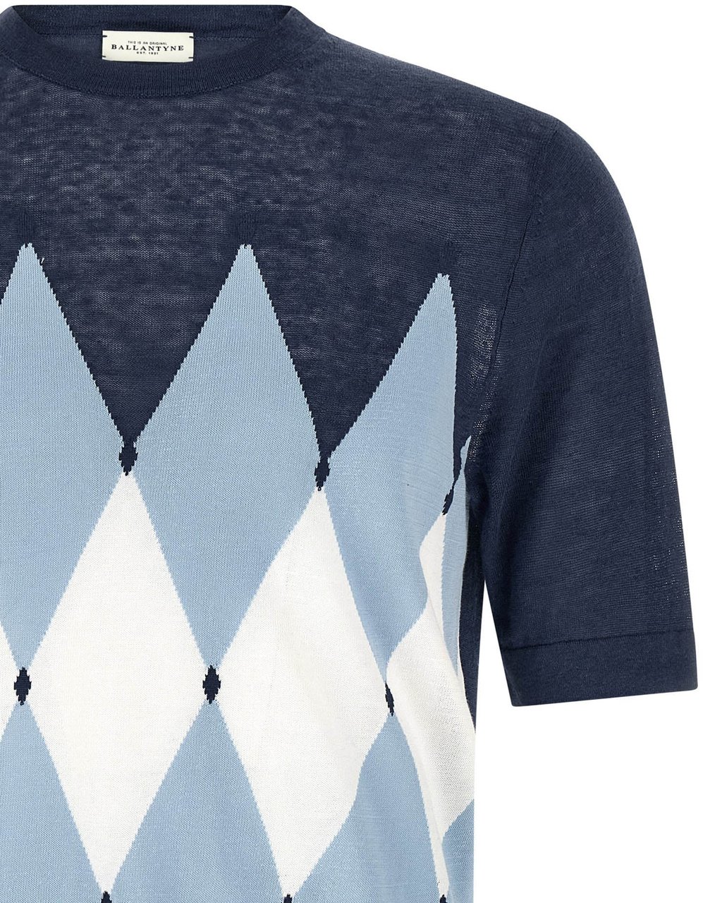 Ballantyne Blue Linen T-Shirt Wit