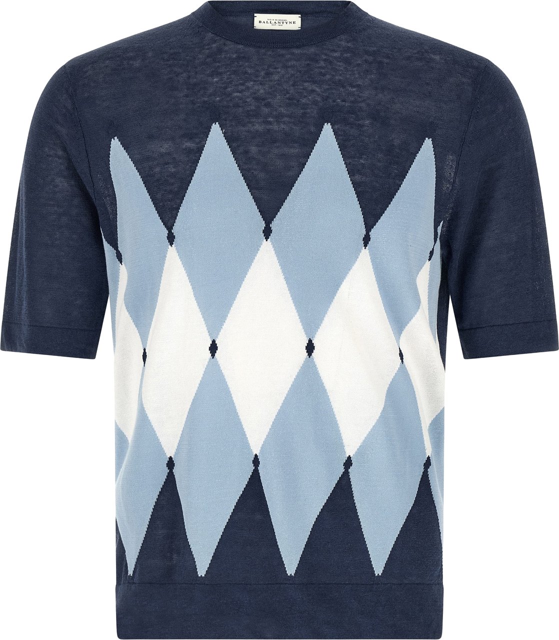 Ballantyne Blue Linen T-Shirt Wit