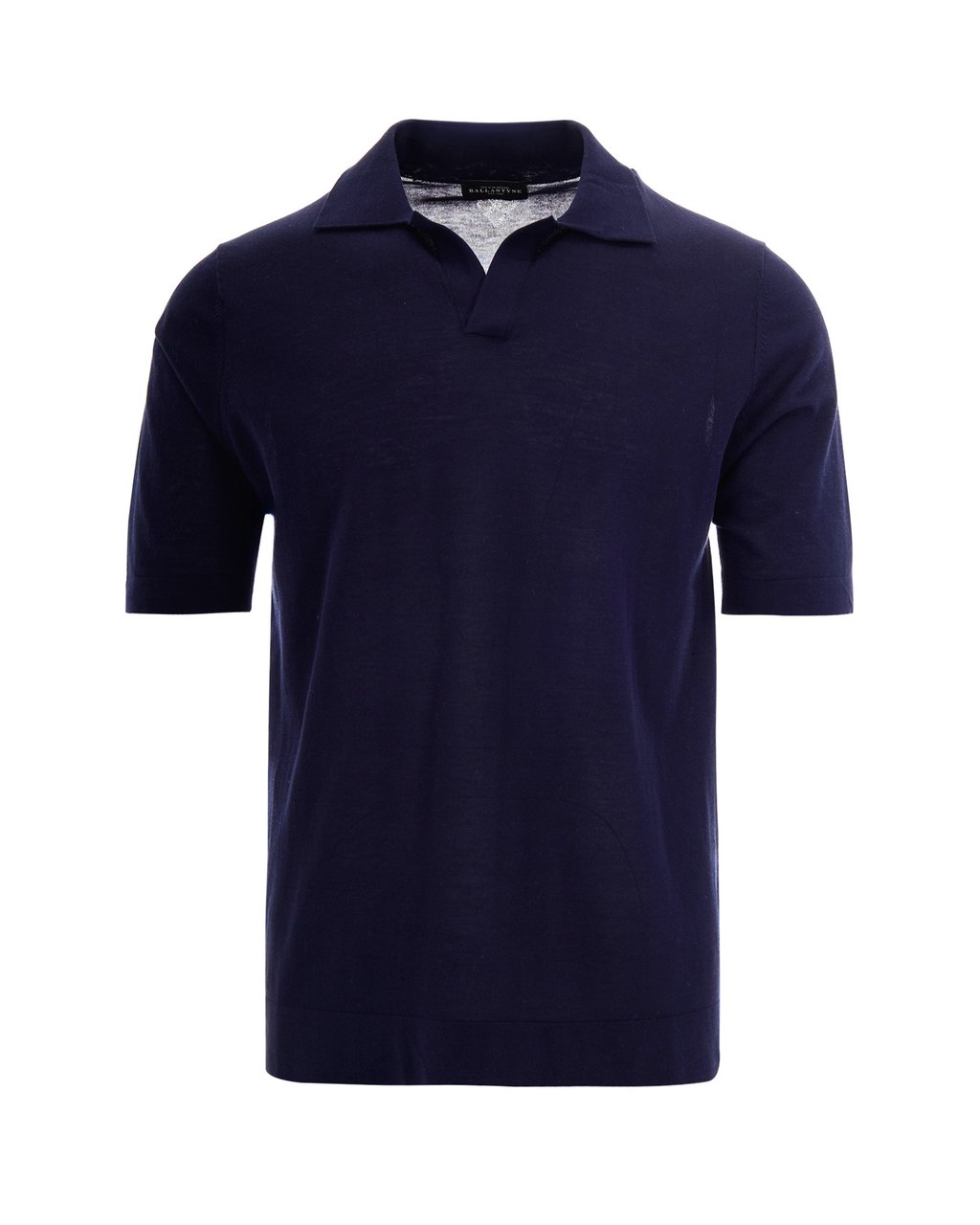 Ballantyne Open Collar Polo Shirt in Navy Blue by Ballantyne Blauw