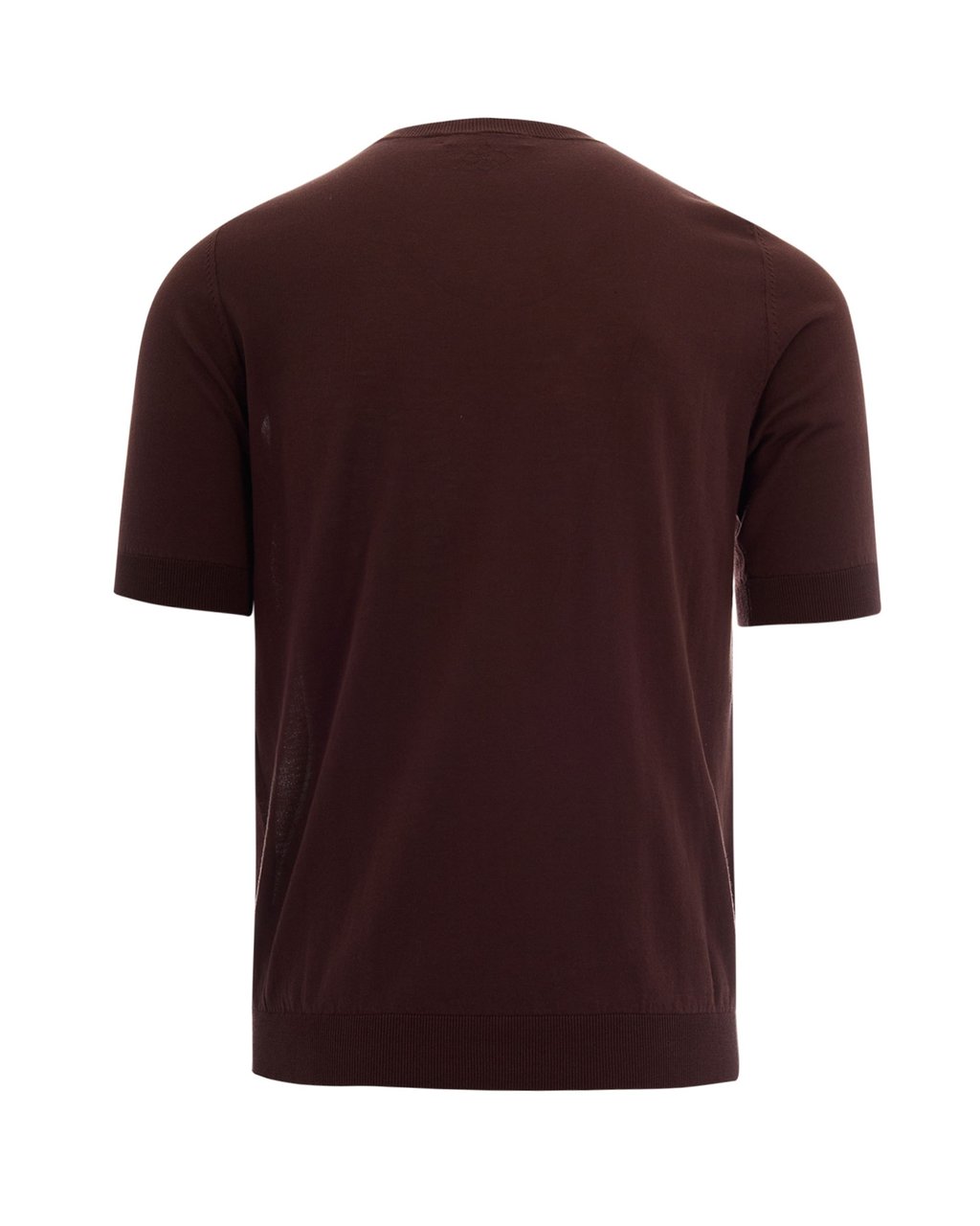 Ballantyne Slim-Fit Short-Sleeve Knit Top with Ribbed Details Zwart