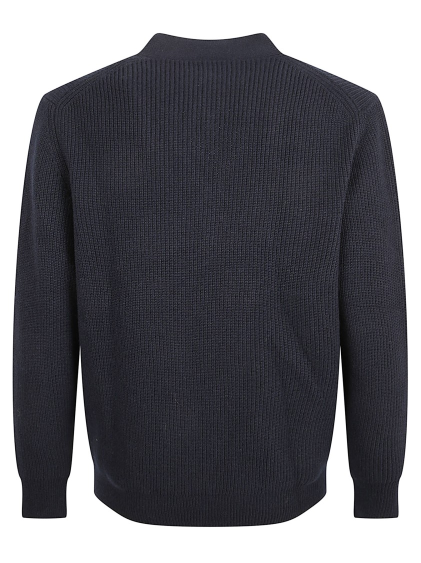 Ballantyne Rich Blue Wool Sweater With Fine Knit Texture Blauw