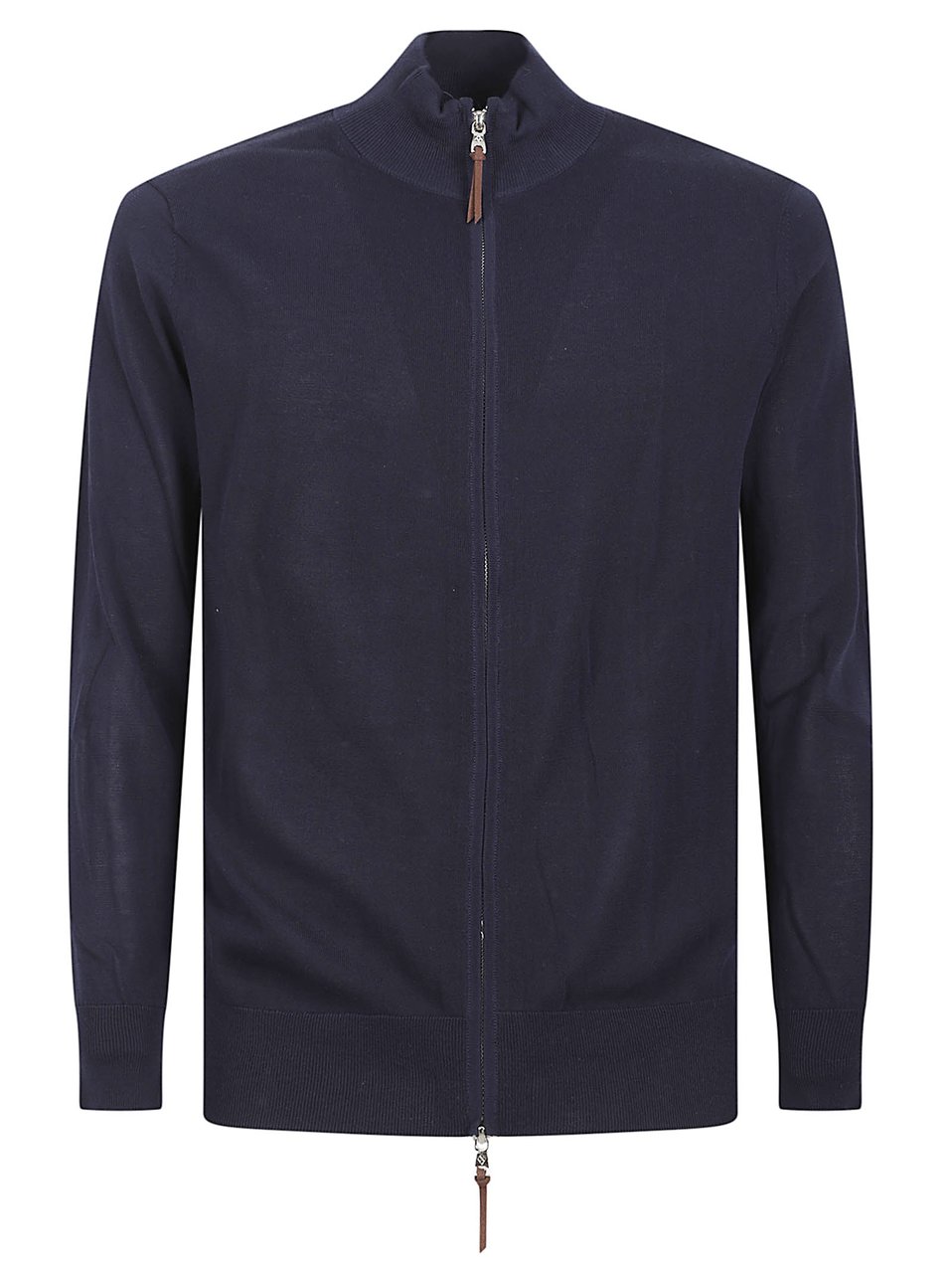 Ballantyne Full Zip Sweater with High Collar Zwart