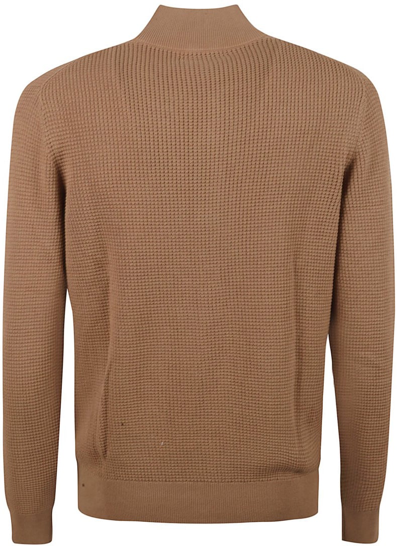 Ballantyne Textured Knit Sweater With Button-Up Front Bruin