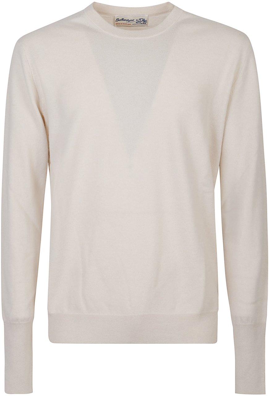 Ballantyne Plain Sweater White Wit