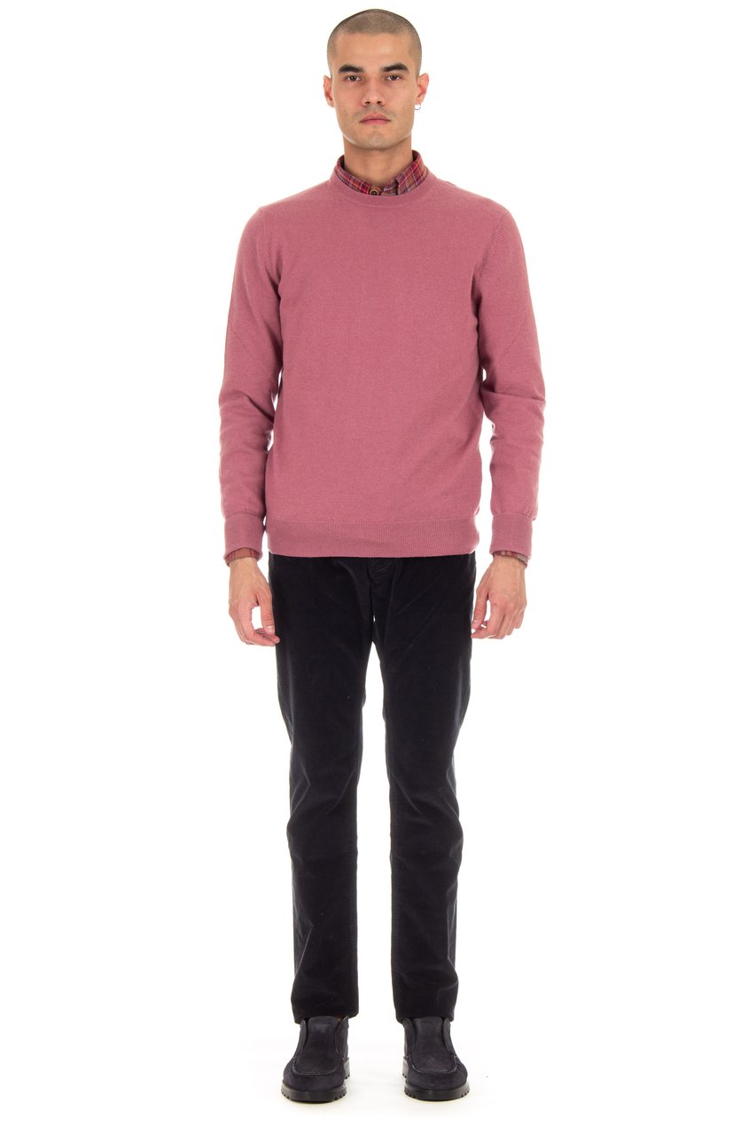 Ballantyne Cashmere Crewneck Sweater Roze