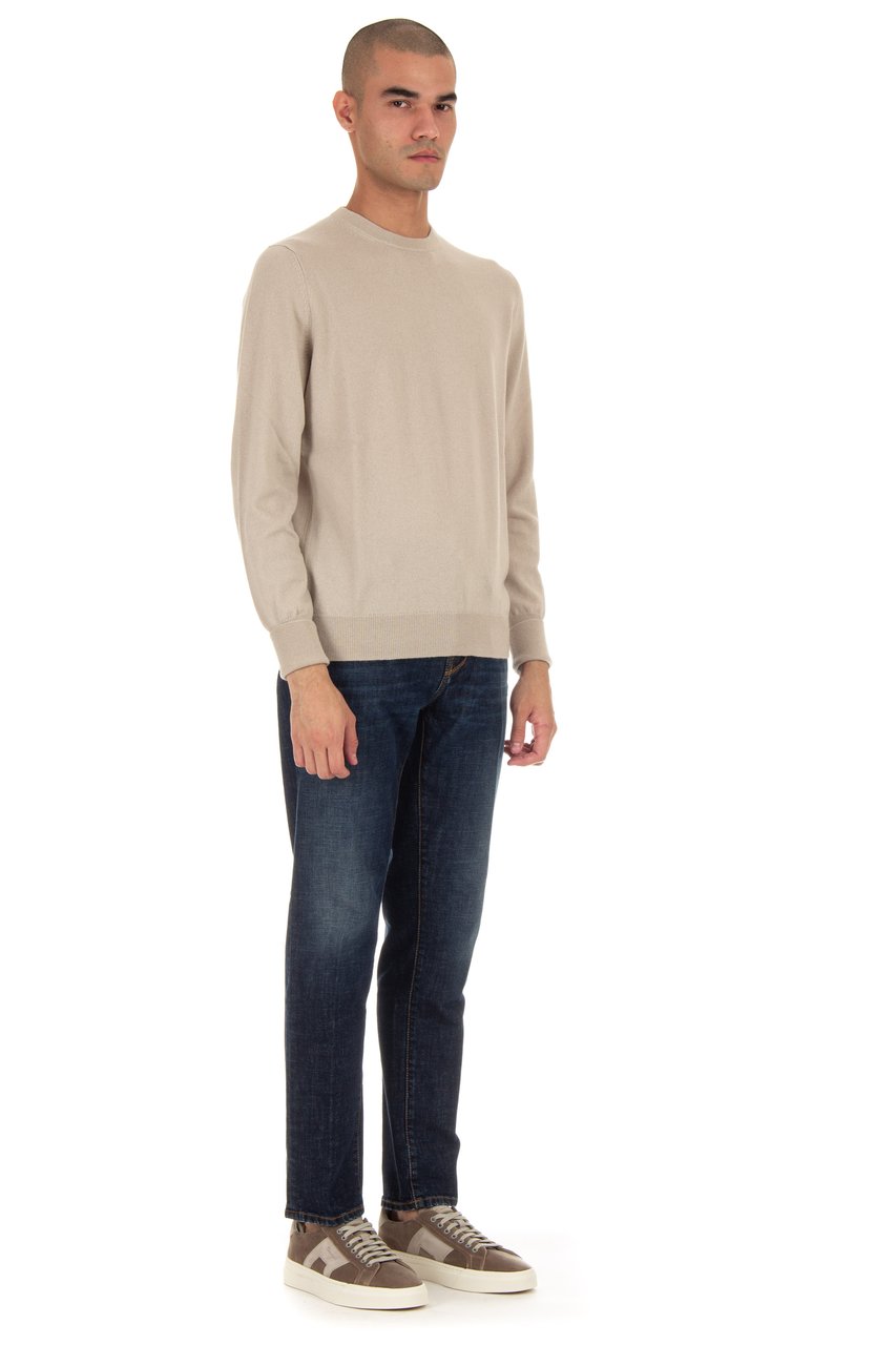 Ballantyne Cashmere Crewneck Sweater Neutraal