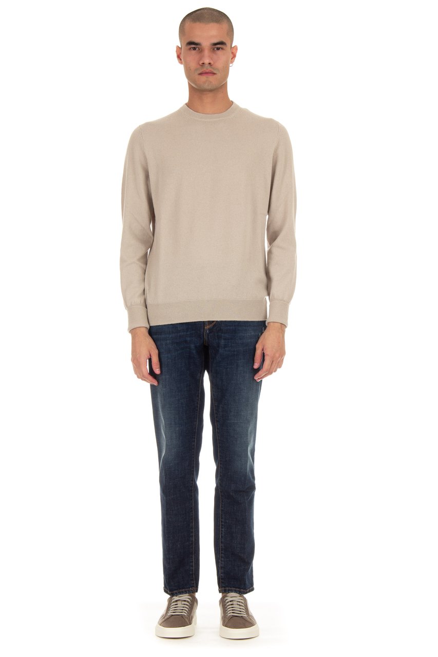 Ballantyne Cashmere Crewneck Sweater Neutraal