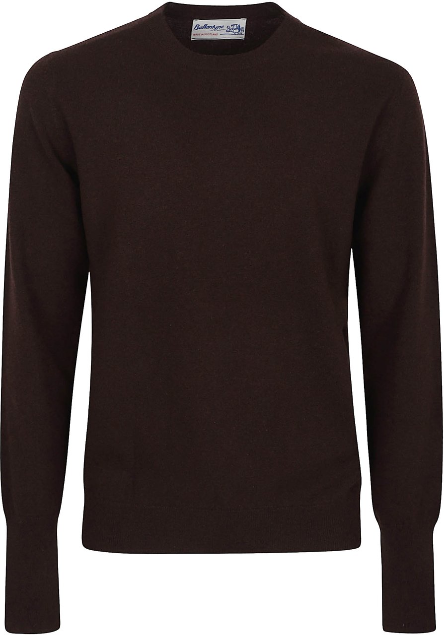 Ballantyne BALLANTYNE ROUND NECK PULLOVER Maroon