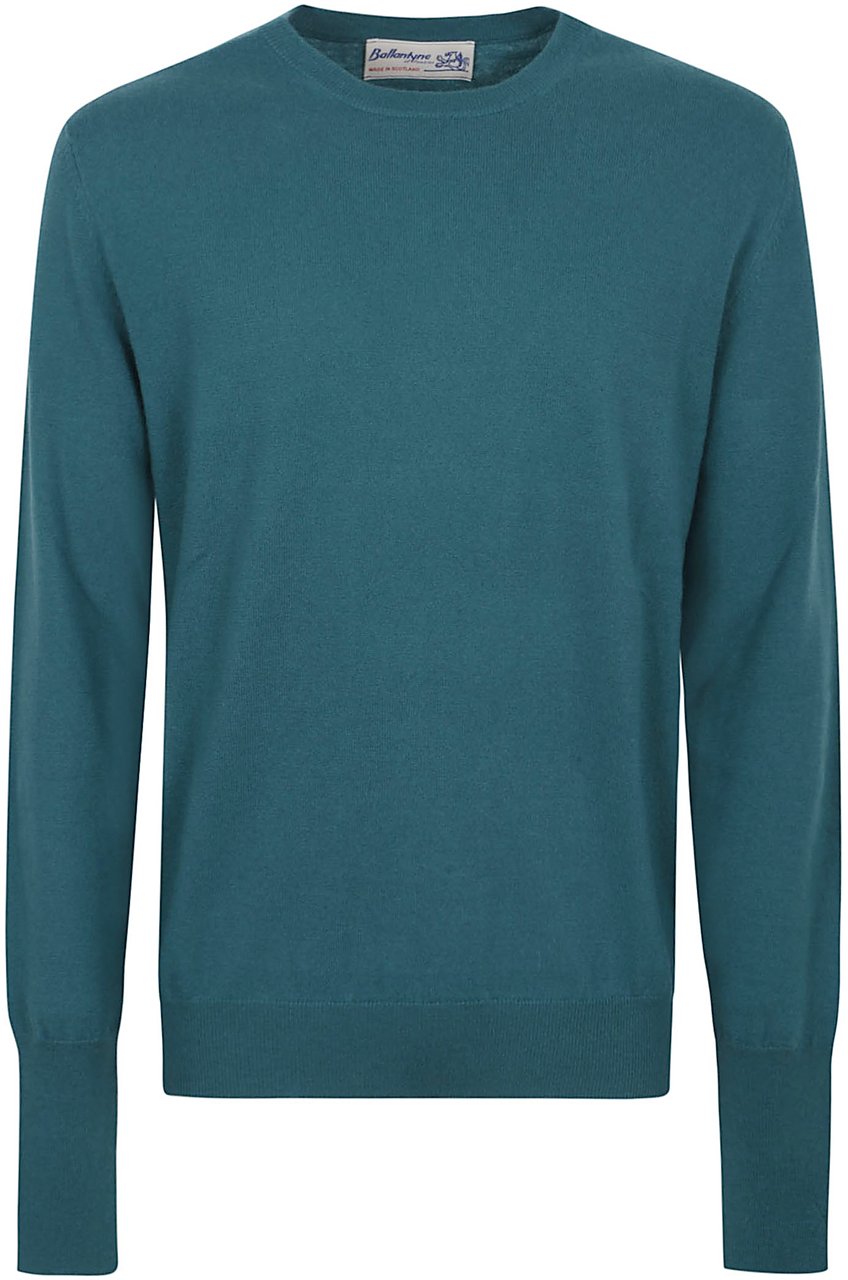 BALLANTYNE ROUND NECK PULLOVER Lichtblauw