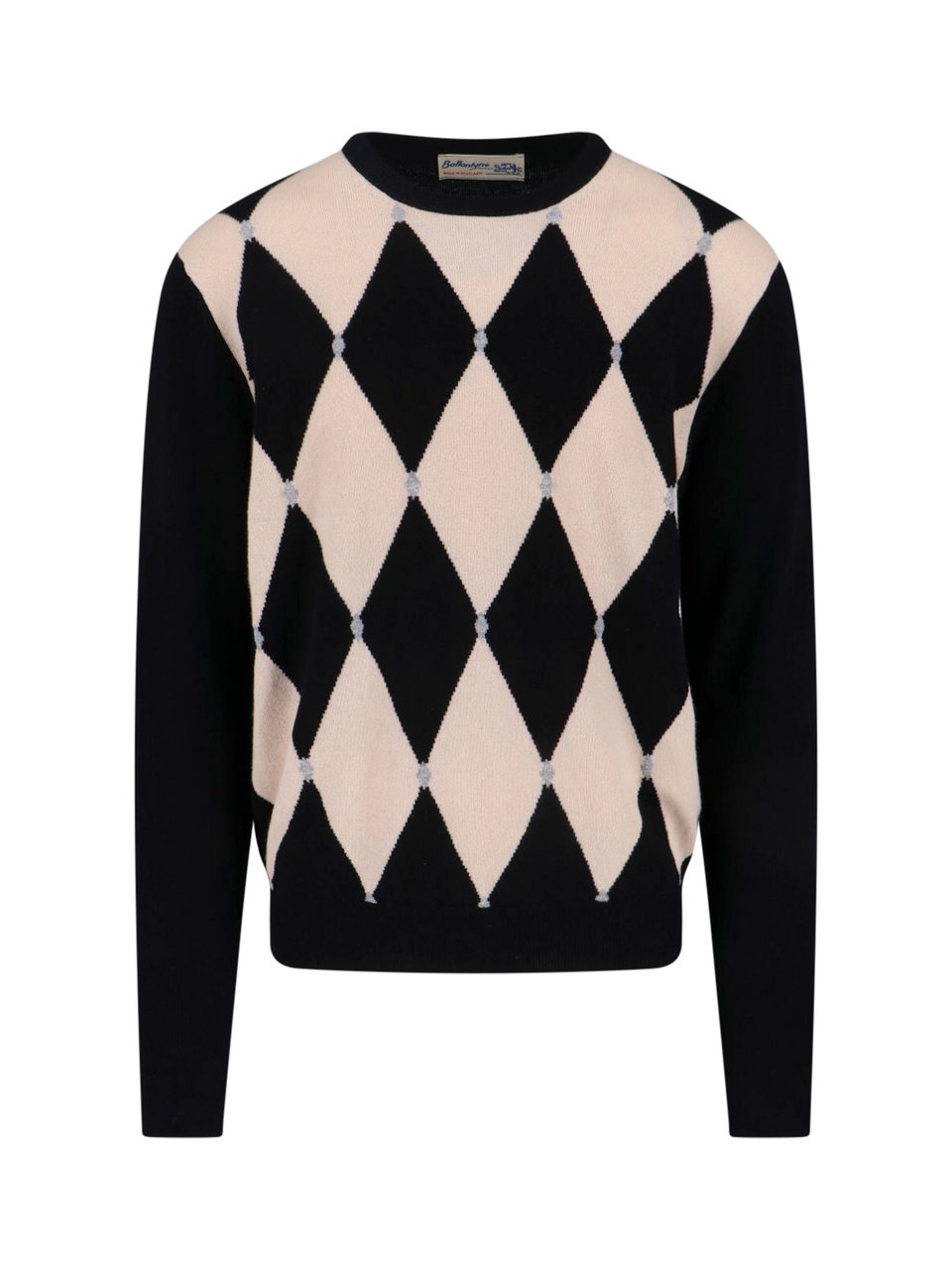 Ballantyne Cashmere Sweater, Black, Crew Neck, Long Sleeves Divers