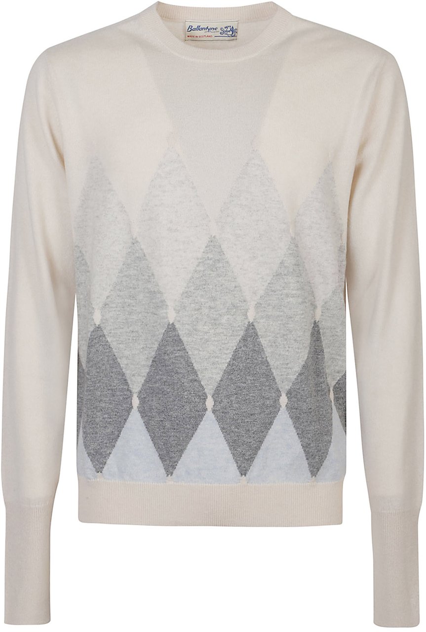 Ballantyne New Diamond Sweater White Wit