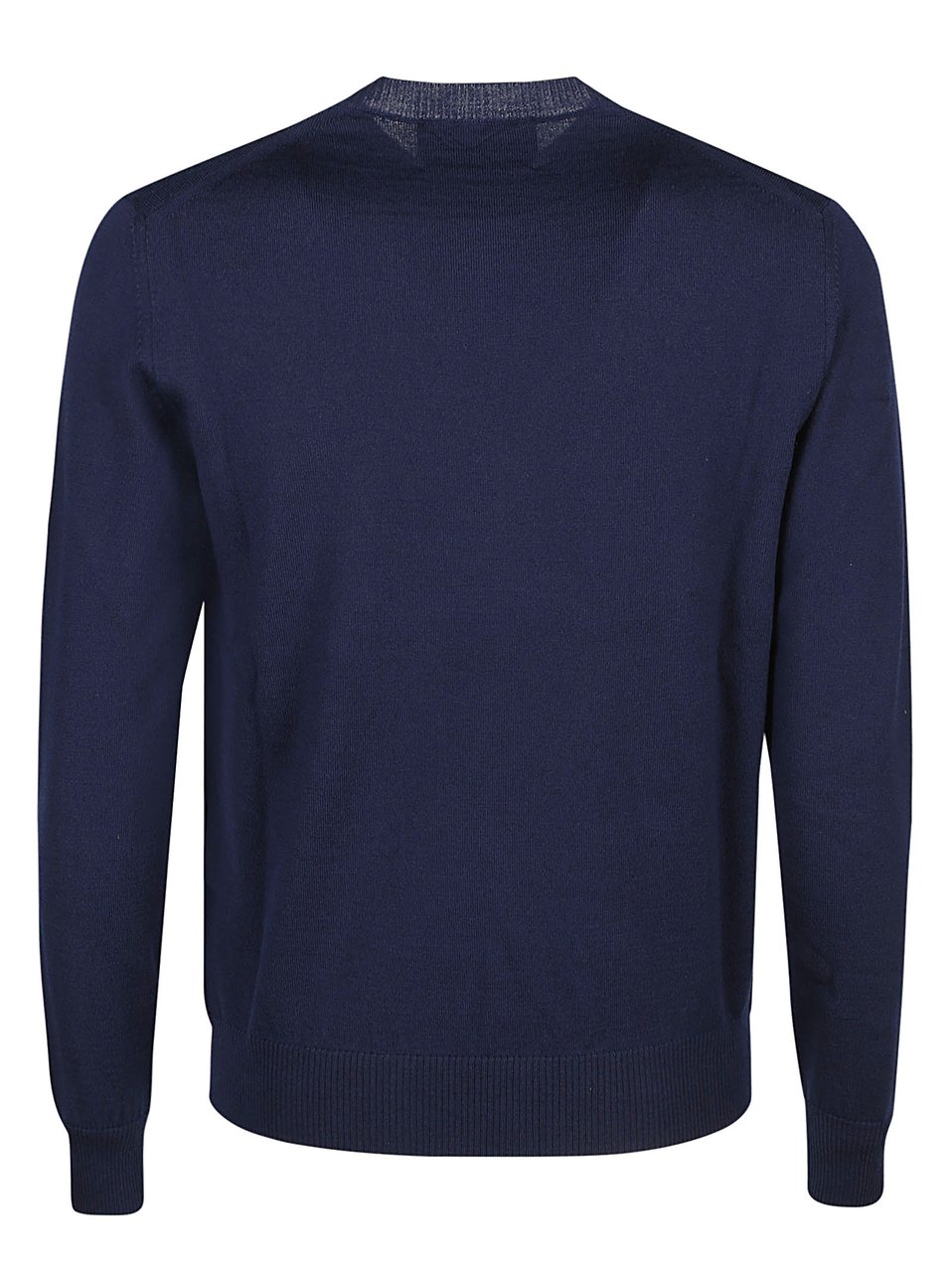 Ballantyne Plain Round Neck Sweater Blue Blauw
