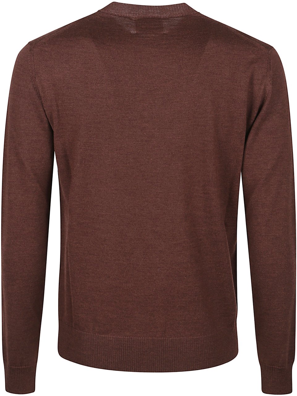 Ballantyne Plain Round Neck Sweater Brown Bruin
