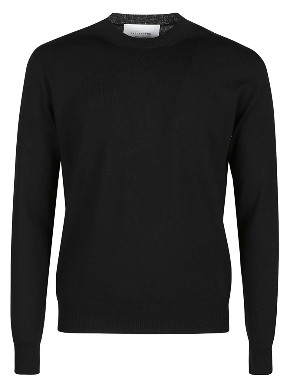 Ballantyne Plain Round Neck Sweater Black Zwart