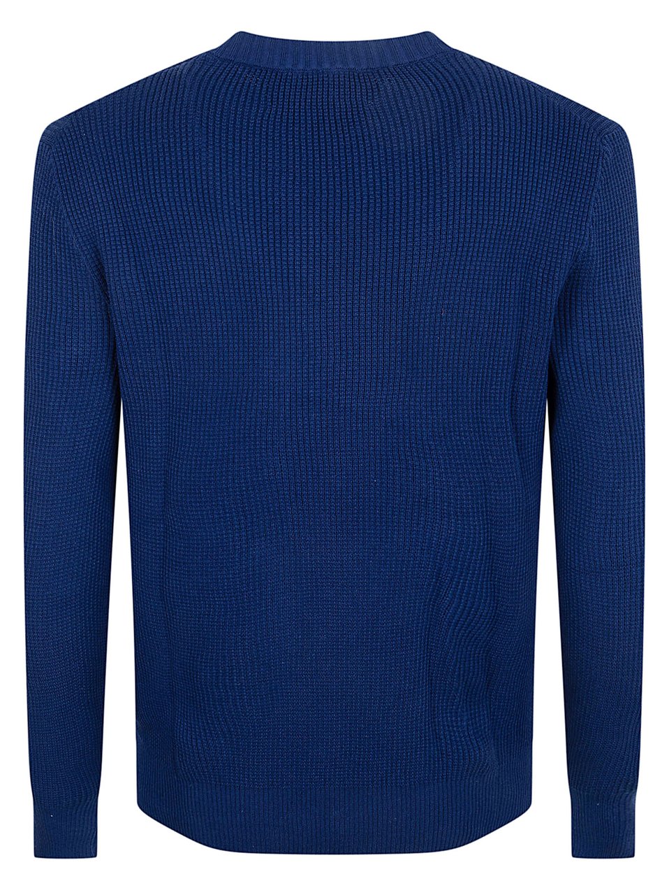 Ballantyne Argyle Patterned Cotton Knit Sweater by Ballantyne Blauw