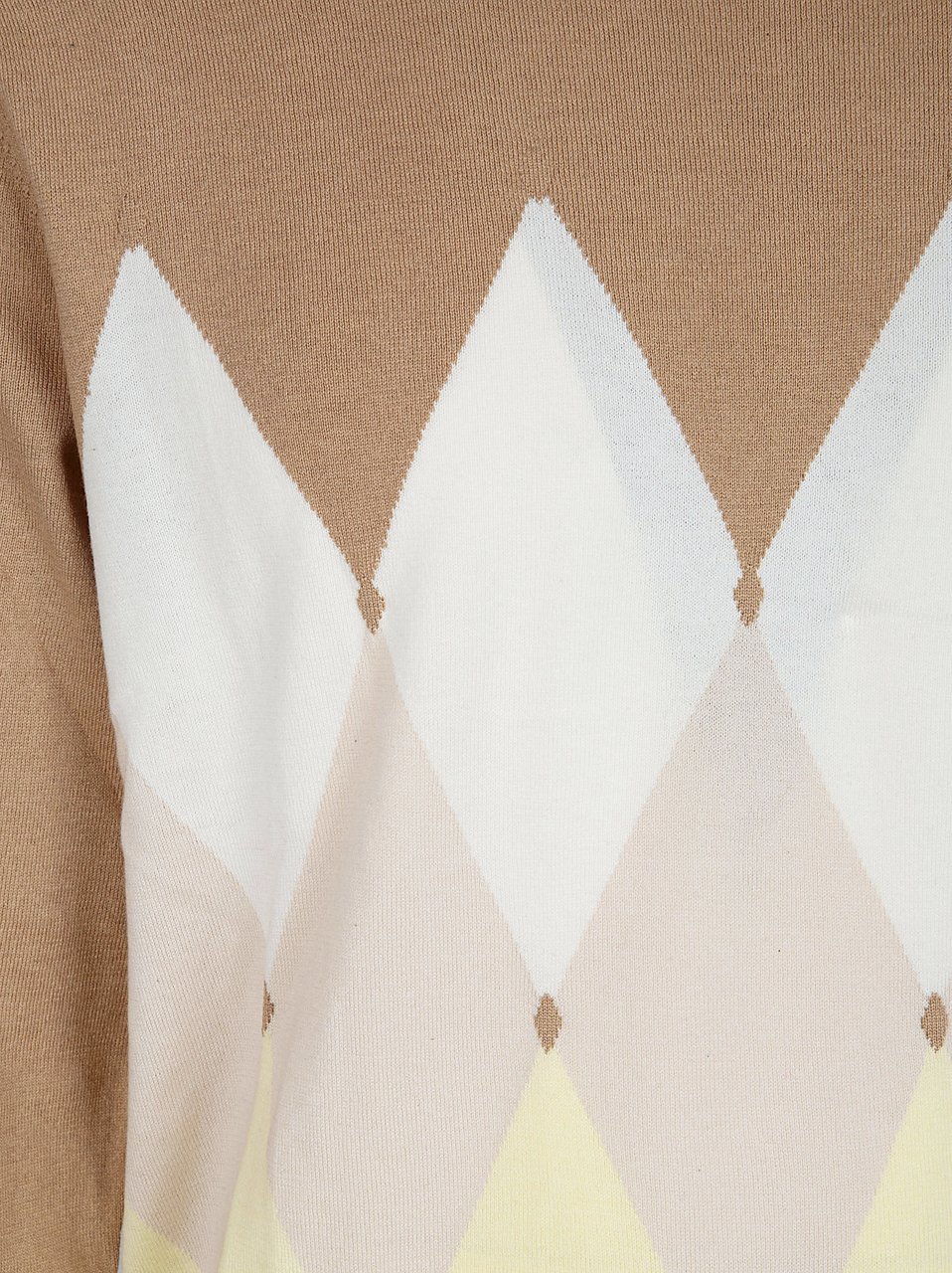 Ballantyne Classic Argyle Pattern Brown Sweater by Ballantyne Neutraal