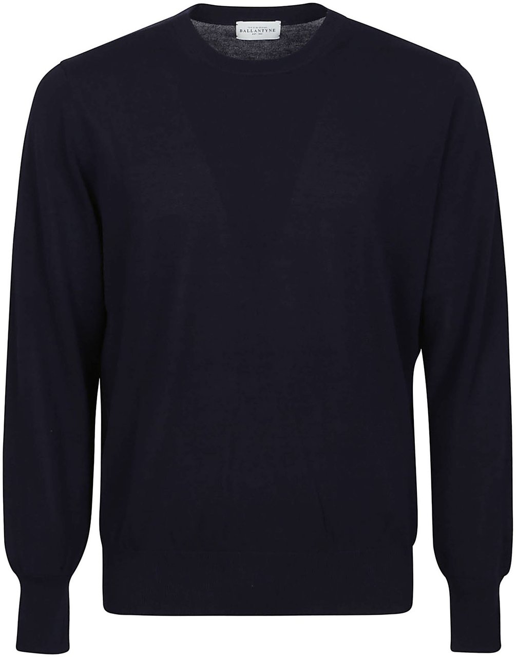 Ballantyne Plain Sweater Blue Blauw